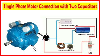 How to single phase motor wiring diagram  single phase motor winding connection [upl. by Weisbart]