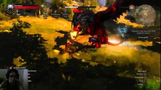 Witcher 3 Level 50 vs 65 Arch Griffin Boss Part 2 NG Death March [upl. by Einned997]