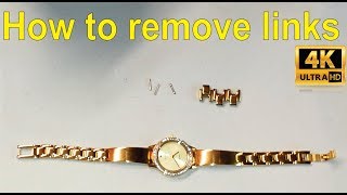 How to remove links from a metal watch band  strap  step by step [upl. by Elrak438]