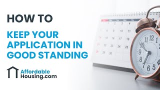 How to keep your application in good standing [upl. by Ambros]