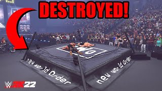 WWE 2K22 15 Things You Can DESTROY In Incredible Ways [upl. by Uolyram89]