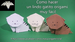 Como hacer un lindo gatito origami muy faciltutorial de gato origami [upl. by Lothair]