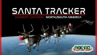 NORAD Track Santa 2024  Live NORTH AMERICA Tracker [upl. by Ahsimac]