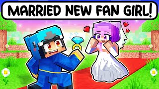 Omz MARRIED A NEW CRAZY FAN GIRL in Minecraft [upl. by Aicilat]