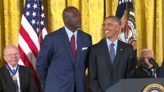 Michael Jordan Receives The Presidential Medal of Freedom [upl. by Fiske]