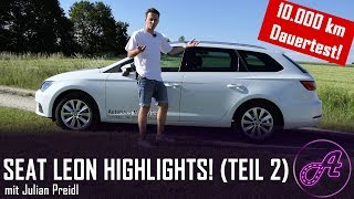 SEAT Leon ST Test Teil 2 2019 │deutsch│ Review │ Dauertest │ Die 10 größten Highlights │ TGI [upl. by Alikee]