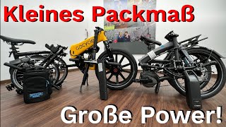 EFalträder im Vergleich  Brompton Electric Tern Vektron Gocycle G4 [upl. by Jeanine]