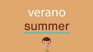 Cómo se dice verano en inglés [upl. by Netsriik]