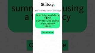 Which type of data is best summarized using a frequency table  Data Science Interview Questions [upl. by Preston366]