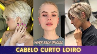 Corte de Cabelo Curto Feminino Loiro Tendência 2022 [upl. by Cicely282]