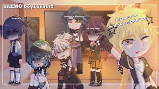 Genshin ImpactanEMO boys react to each other Venti  part 2  FANON Gacha Club [upl. by Alleuqram68]