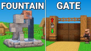 15 VILLAGE Build Hacks In Minecraft [upl. by Lakym709]