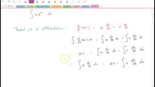 Integration by parts the product rule of integration [upl. by Hyrup]