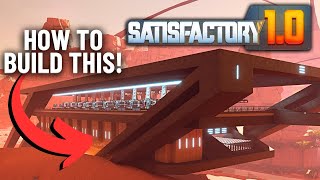 How to build the PERFECT TRAIN STATION in Satisfactory [upl. by Amsirac]