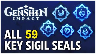 All 59 Key Sigil Seal Locations  Genshin Impact 24 Update [upl. by Stanford229]