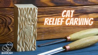 Wood Carving Project  Hand Carved Cat [upl. by Lisha]