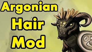 Skyrim Argonian Hair Mod Spotlight Review [upl. by Anailuy478]