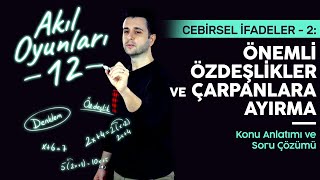 Ozan Alper 8 Sınıf Matematik Cebirsel İfadeler Özdeşlikler Çarpanlara Ayırma Lightboard ile Ders [upl. by Nannaihr387]