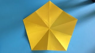 折り紙Origami 五角形の簡単な折り方 [upl. by Fotinas]