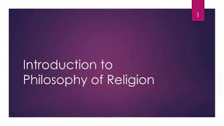 Introduction to Philosophy of Religion [upl. by Juditha]