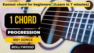 1 Chord Progression 10 Songs on Guitar  Famous Bollywood Songs  Easy for beginners [upl. by Tnomal]