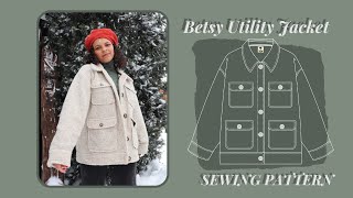 DIY Teddy Utility Shacket  PDF Pattern  LYDIA NAOMI [upl. by Laband791]