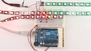 Arduino mit WS2812B Neopixel RGB LED Streifen [upl. by Nazus]