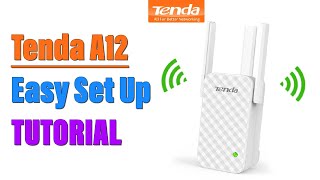 Tenda A12 WiFi Router Range Extender Easy Set Up Tutorial [upl. by Ronal362]