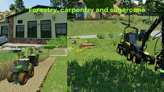 I will make a lot of money from forestry and sugarcane Farming Simulator 23 map of Amberstone 370 [upl. by Anaiuq]