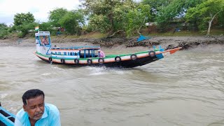 SUNDARBAN TOUR🏝️সুন্দরবনে জলপথে ভ্রমণ🐯MANSOON SKYLINE⛈️⛵RIDE🥵 waterwaystourism মোটরবোটেসুন্দরবনে [upl. by Elawalo]