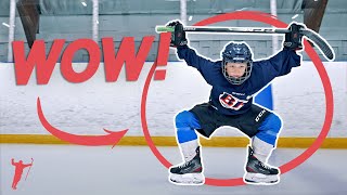 10YearOld SHOCKS World Class Skills Coach 🏒 [upl. by Anai]