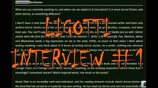 Triangulating the Daemon Thomas Ligotti Interview 1 [upl. by O'Mahony88]