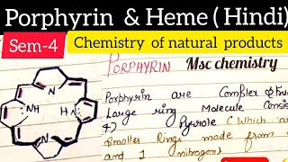 porphyrin amp heme sem4  chemistry of natural products Mscchemistryclassses [upl. by Broeker555]