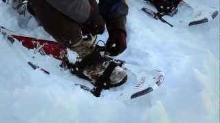 How To Put Snowshoes On Properly [upl. by Anirtep]