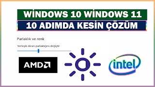 Windows 1011 Ekran Parlaklığı Değişmiyor sorunu  10 Adımda Kesin çözüm [upl. by Namolos743]