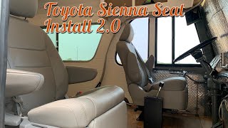 Toyota Sienna Seats in an RV  Part 2 Redo with New Swivel Base amp Sliders [upl. by Viola137]