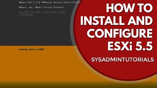 vSphere 55  How to install and configure VMware ESXi 55 [upl. by Ahola962]