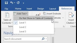 MS Word  Exclude Heading From Table Of Contents [upl. by Ferna]