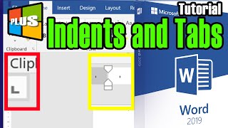 Microsoft Word 2019 Tutorial  Indents and Tabs [upl. by Eirek435]