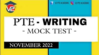 PTE WRITING MOCK TEST  V2 PTE ACADEMIC  DECEMBER 2022 [upl. by Gove570]