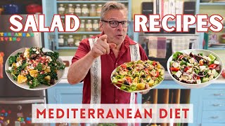 3 Mediterranean Salad Recipes  Mediterranean Diet for Beginners [upl. by Navnod]