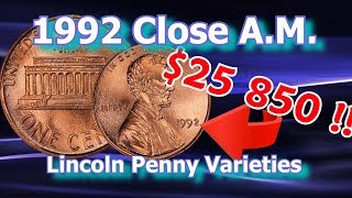 How To Spot a 1992 Close AM Lincoln Penny Worth Money Wide  Close AM Pennies Explained [upl. by Zuliram]