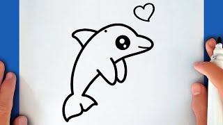 HOW TO DRAW A DOLPHIN [upl. by Lallage]