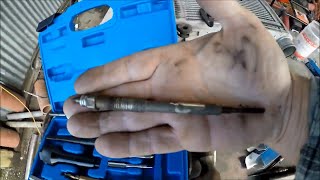 Glow plug snapped off in engine head fix how to remove a broken glow plug in your engine head [upl. by Ilesara]