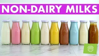 10 Homemade Nut amp NonDairy Milks Vegan Recipes  FREE EBOOK [upl. by Ihp282]