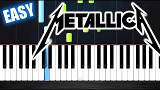 Metallica  Nothing Else Matters  EASY Piano Tutorial by PlutaX [upl. by Suzanne]