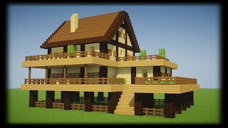 MINECRAFT TUTO MAISON MODERNE FACILE À FAIRE [upl. by Dwight806]