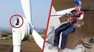 Taking The Emergency Exit From A Wind Turbine [upl. by Acissev]