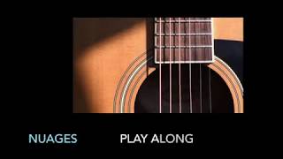 Nuages  Gypsy jazz backing track  music sheet [upl. by Nylakcaj]