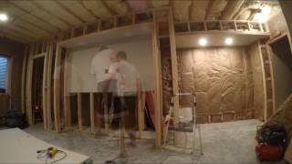 6 Finishing Basement  Drywall Installation [upl. by Ainahtan762]